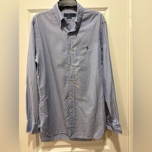 Polo Ralph Lauren Men’s Light Blue Striped Button Down Shirt